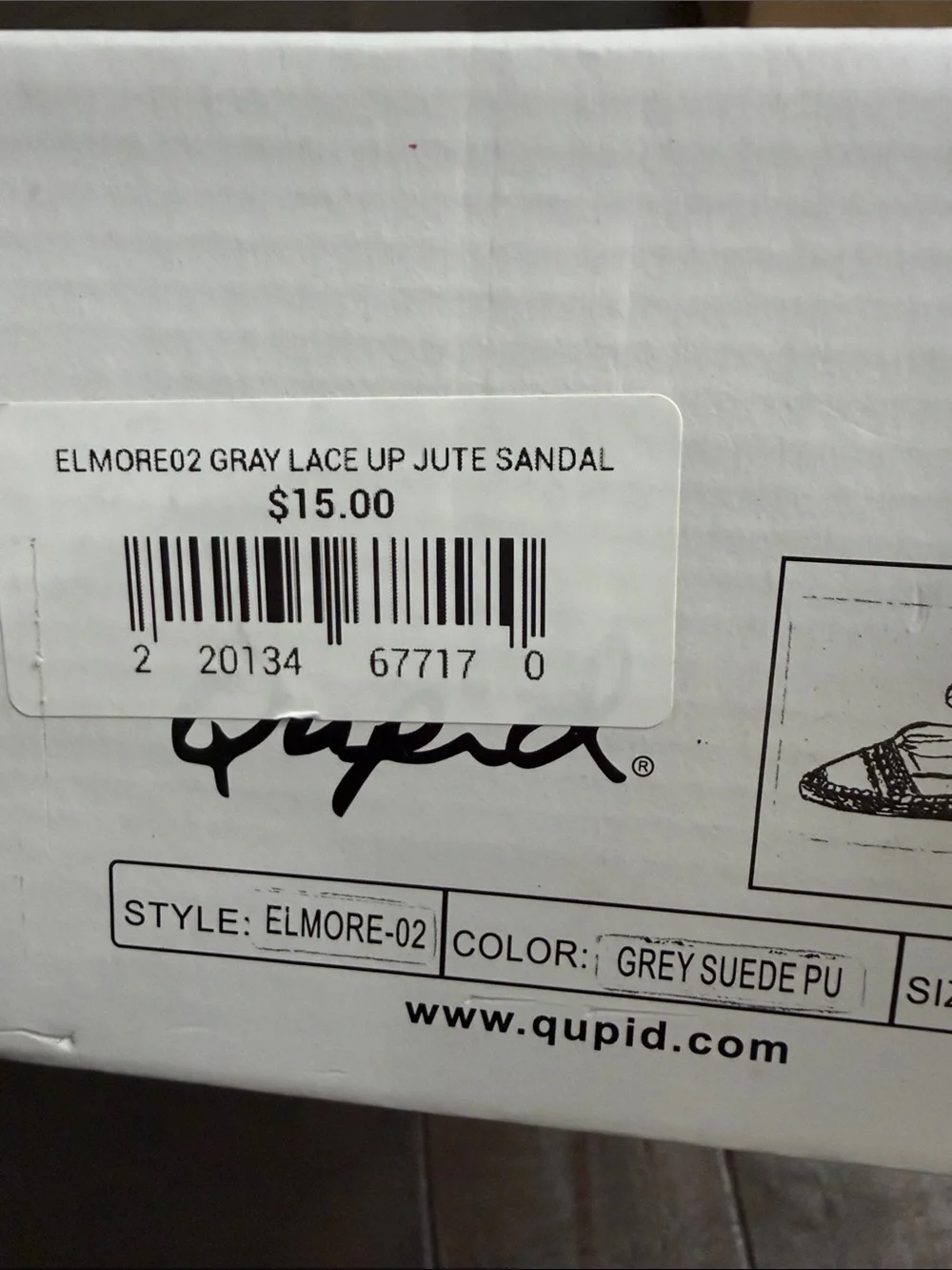 Qupid Light Gray Espadrille Flats with Pink & Aqua Trim